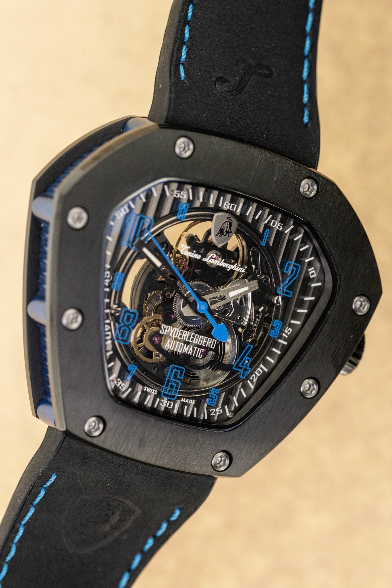 Tonino Lamborghini Spyderleggero Skeleton Watch Blue TLF-T06-4