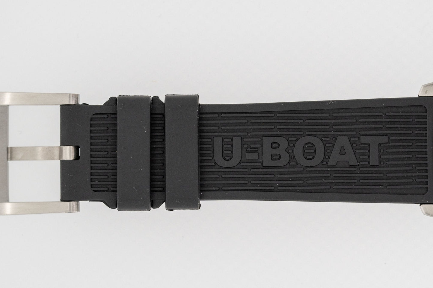 U-Boat Watch Sommerso Diver Black Silicone Strap 9007/A