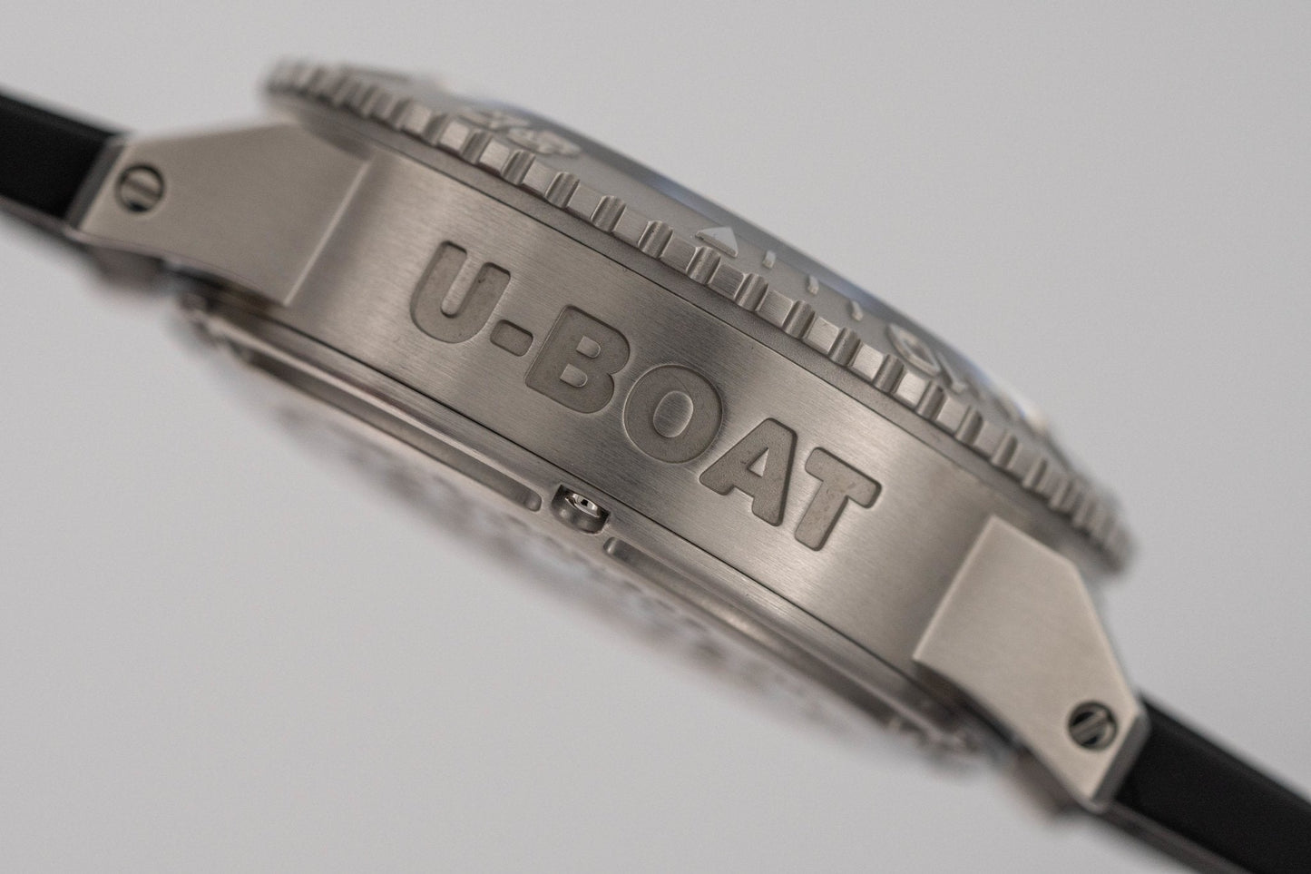 U-Boat Watch Sommerso Diver Black Silicone Strap 9007/A