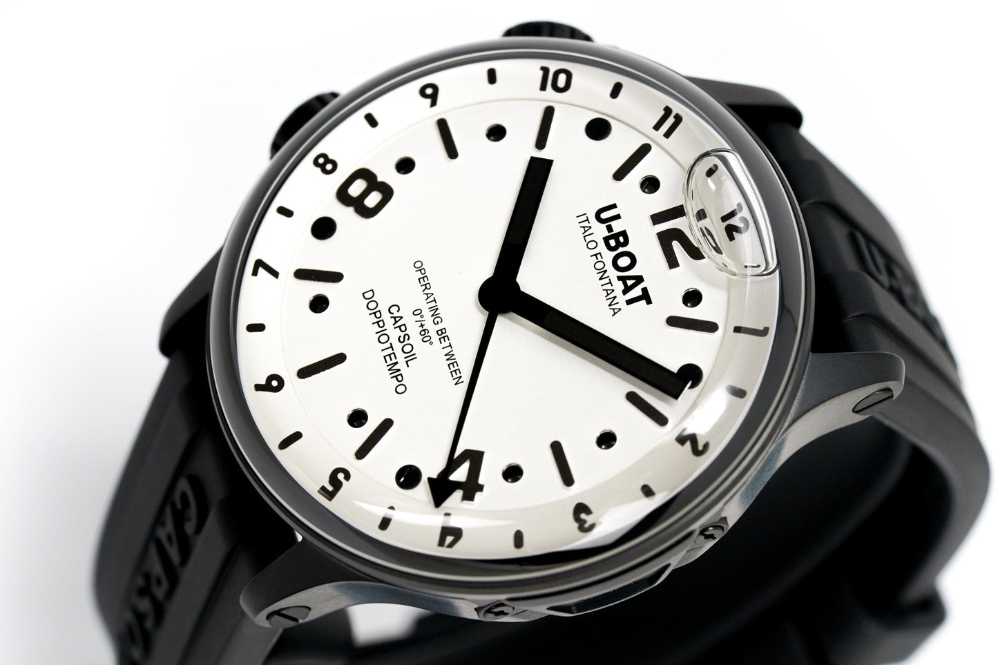 U-Boat Watch Capsoil Doppiotempo 45 DLC White Rehaut 8889/B