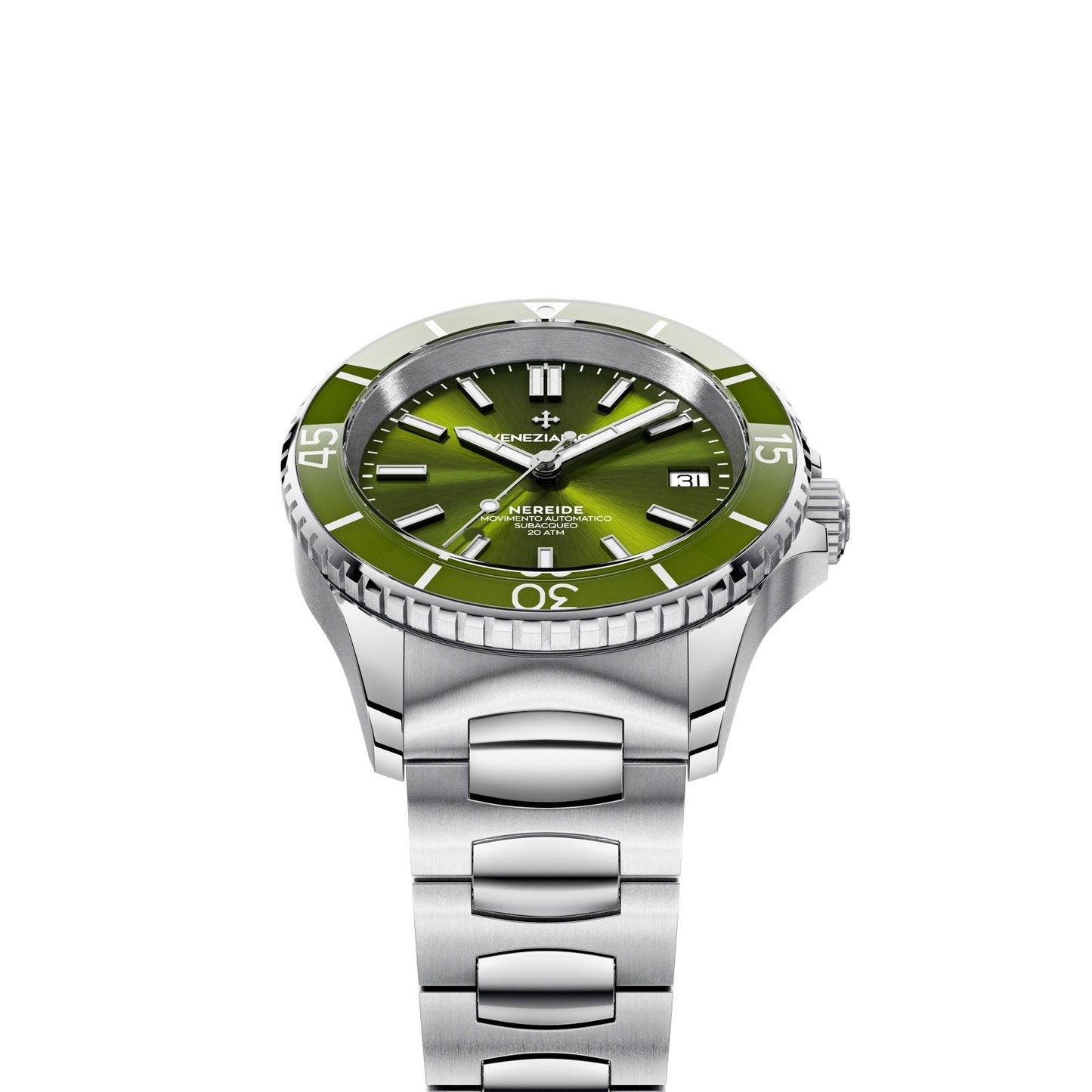 Venezianico Automatic Watch Nereide 39 Canova Bracelet Green 3121501C