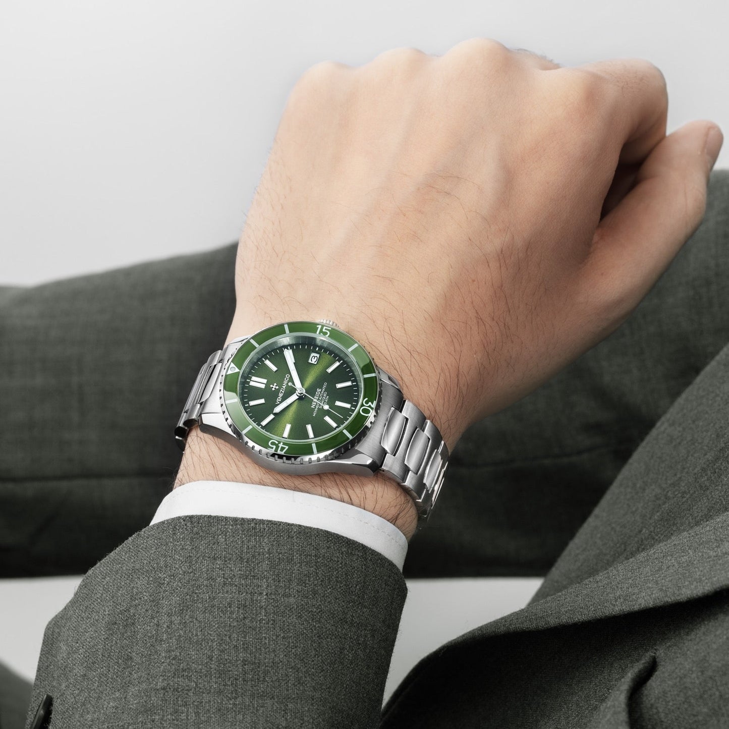 Venezianico Automatic Watch Nereide 39 Canova Bracelet Green 3121501C