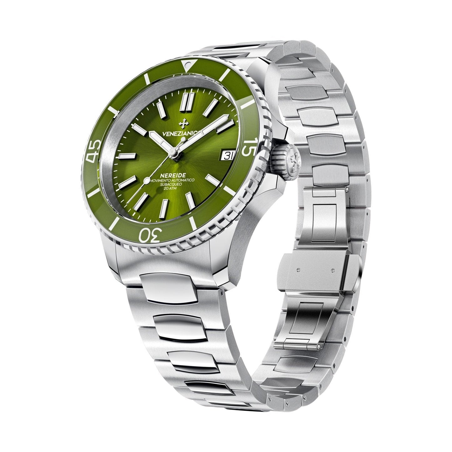 Venezianico Automatic Watch Nereide 39 Canova Bracelet Green 3121501C