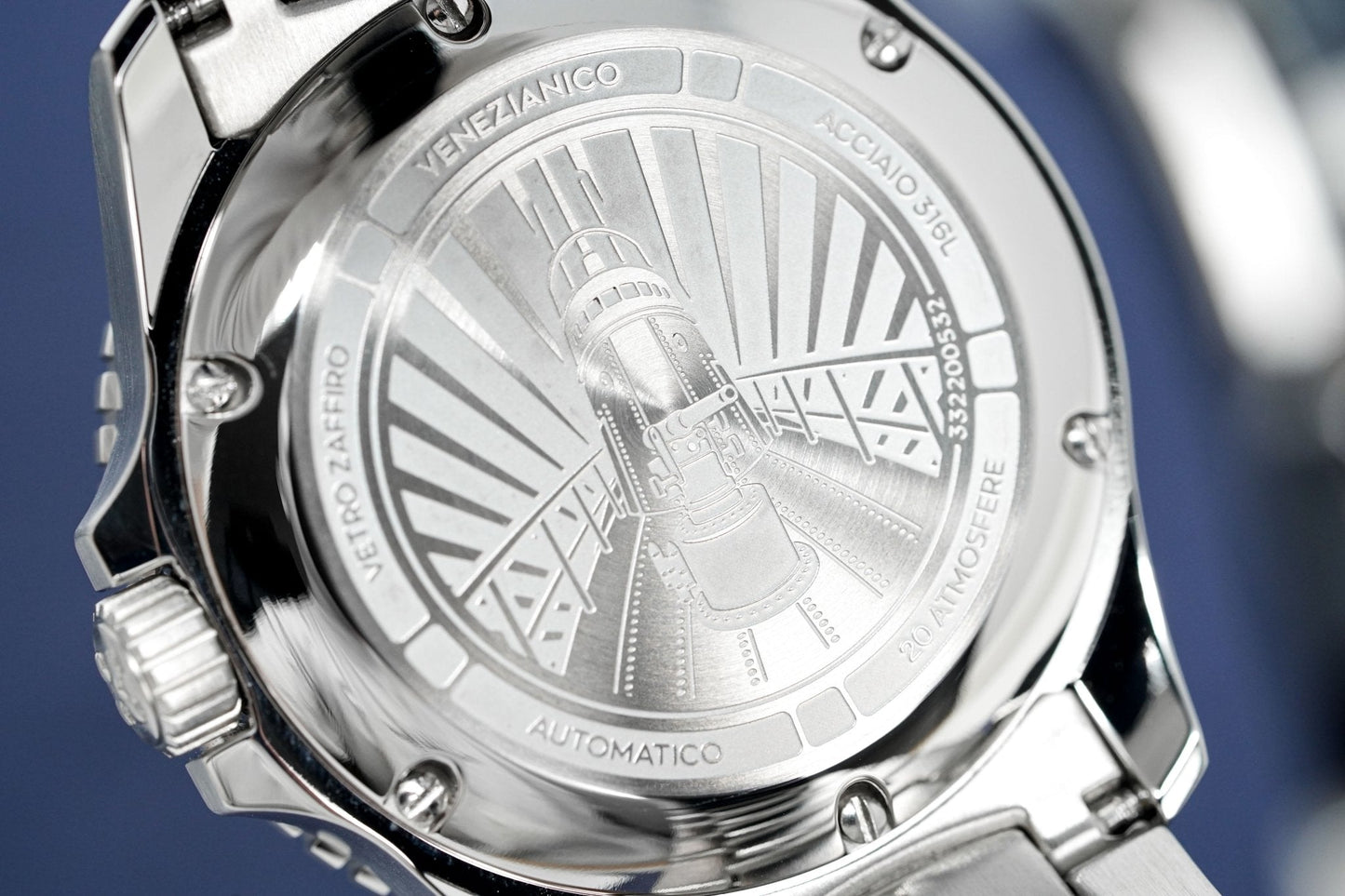 Venezianico Automatic Watch Nereide Canova Bracelet Black 3321504C