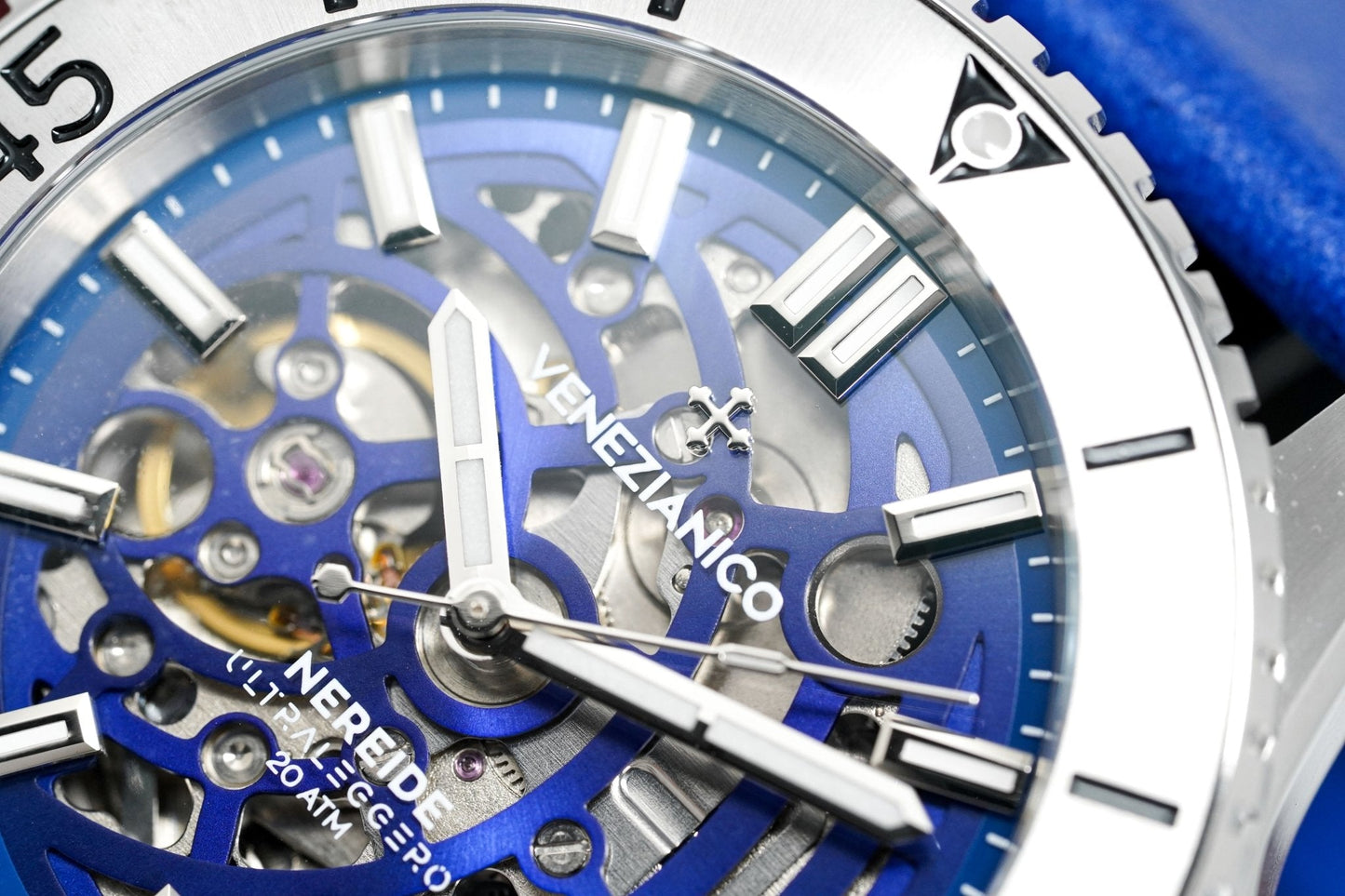 Venezianico Automatic Watch Nereide UltraLeggero Skeleton Blue 3921502