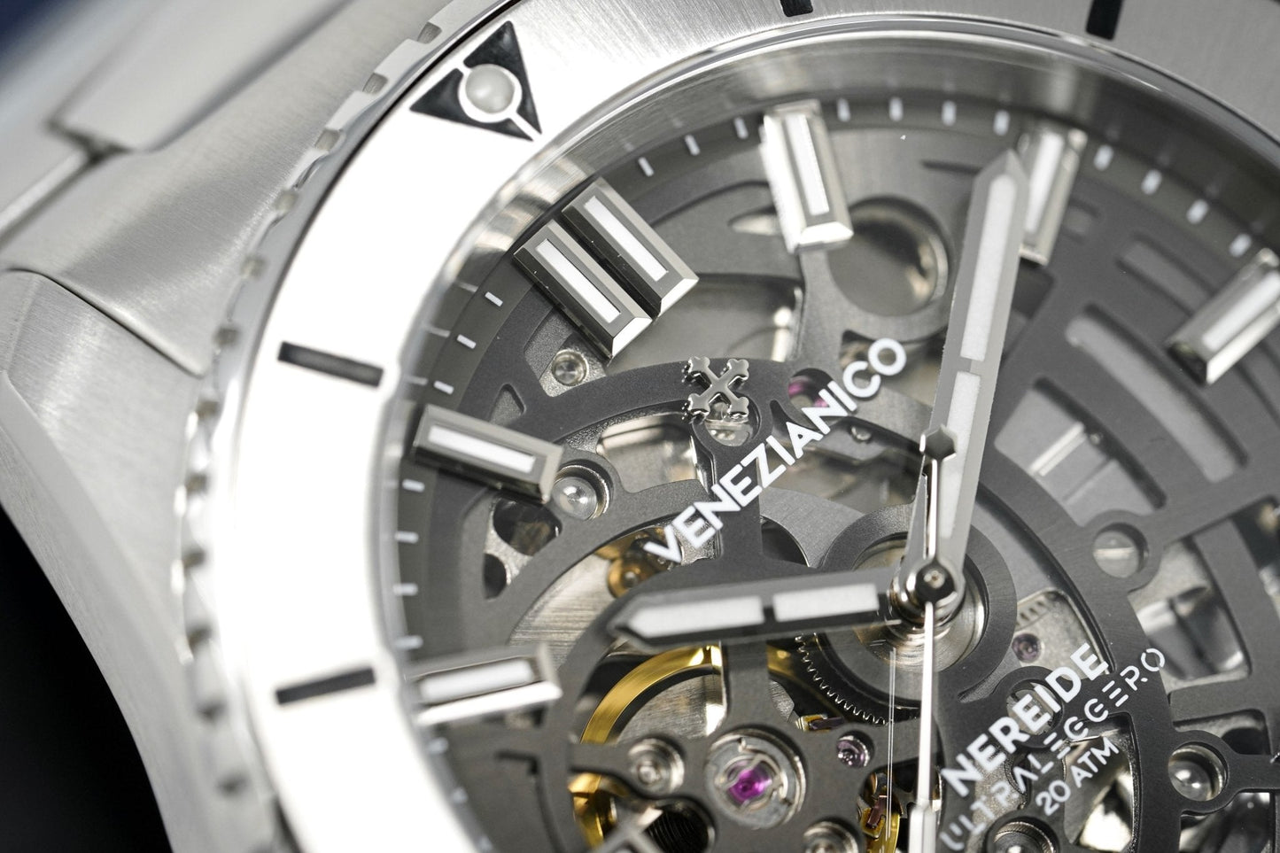 Venezianico Automatic Watch Nereide UltraLeggero Skeleton Canova Bracelet 3921503C