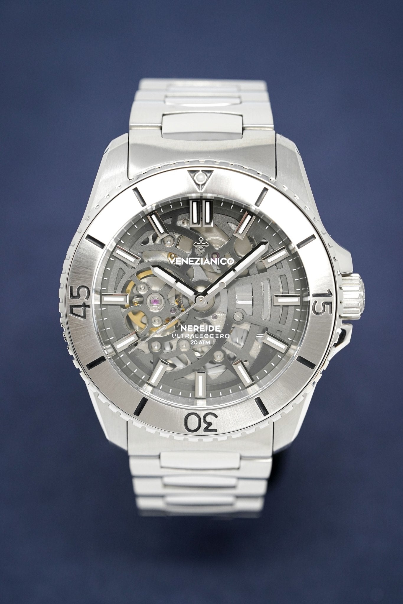 Venezianico Automatic Watch Nereide UltraLeggero Skeleton Canova Bracelet 3921503C