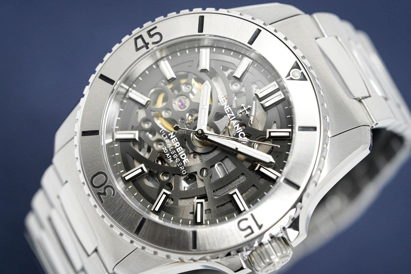 Venezianico Automatic Watch Nereide UltraLeggero Skeleton Canova Bracelet 3921503C