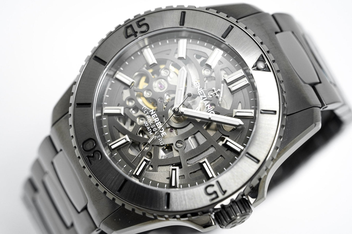 Venezianico Automatic Watch Nereide UltraLeggero Skeleton Gunmetal 3921509C