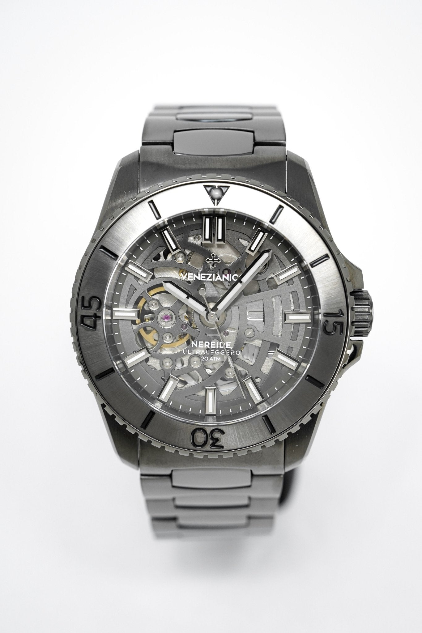 Venezianico Automatic Watch Nereide UltraLeggero Skeleton Gunmetal 3921509C