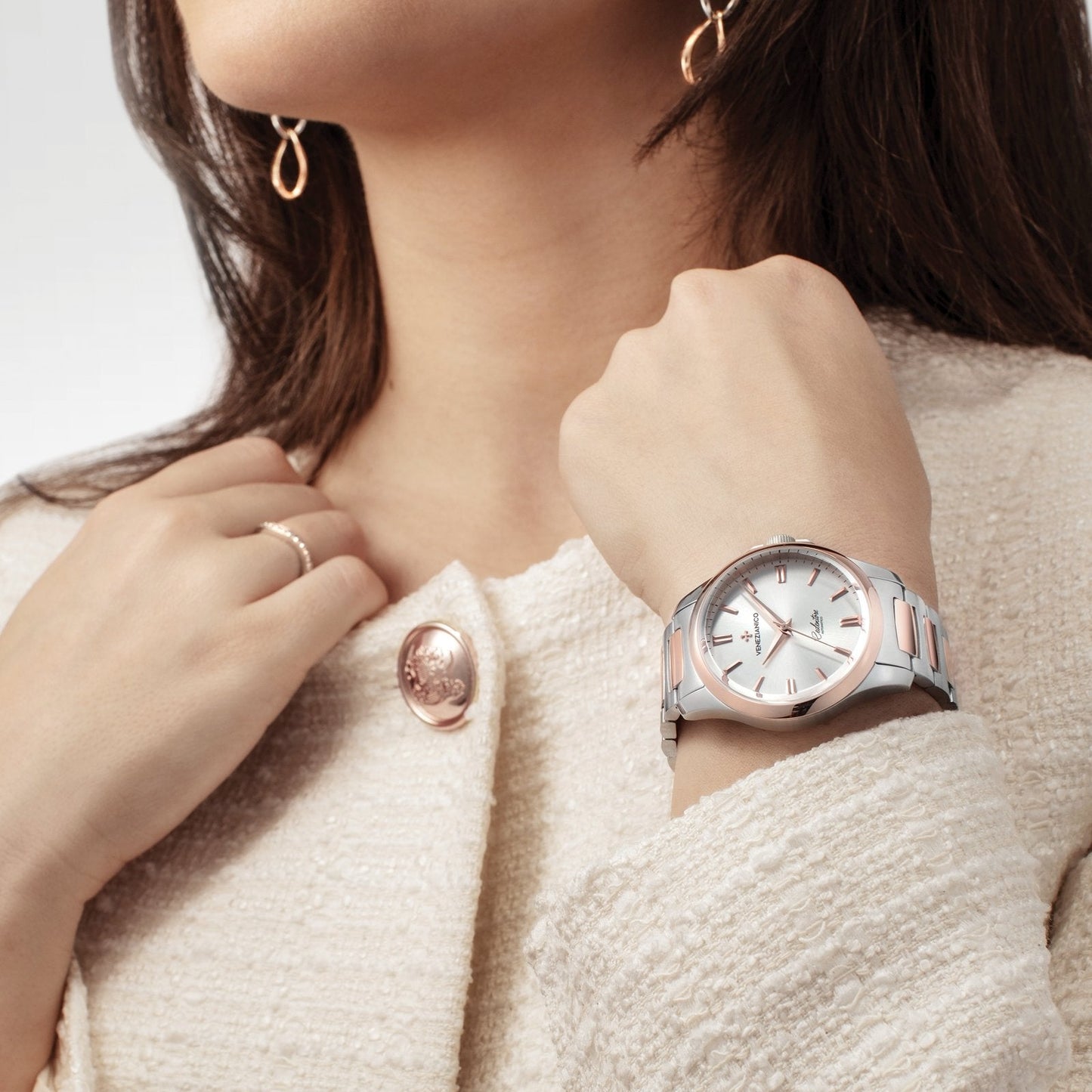 Venezianico Automatic Watch Redentore 36 Rose And Steel 1121506C