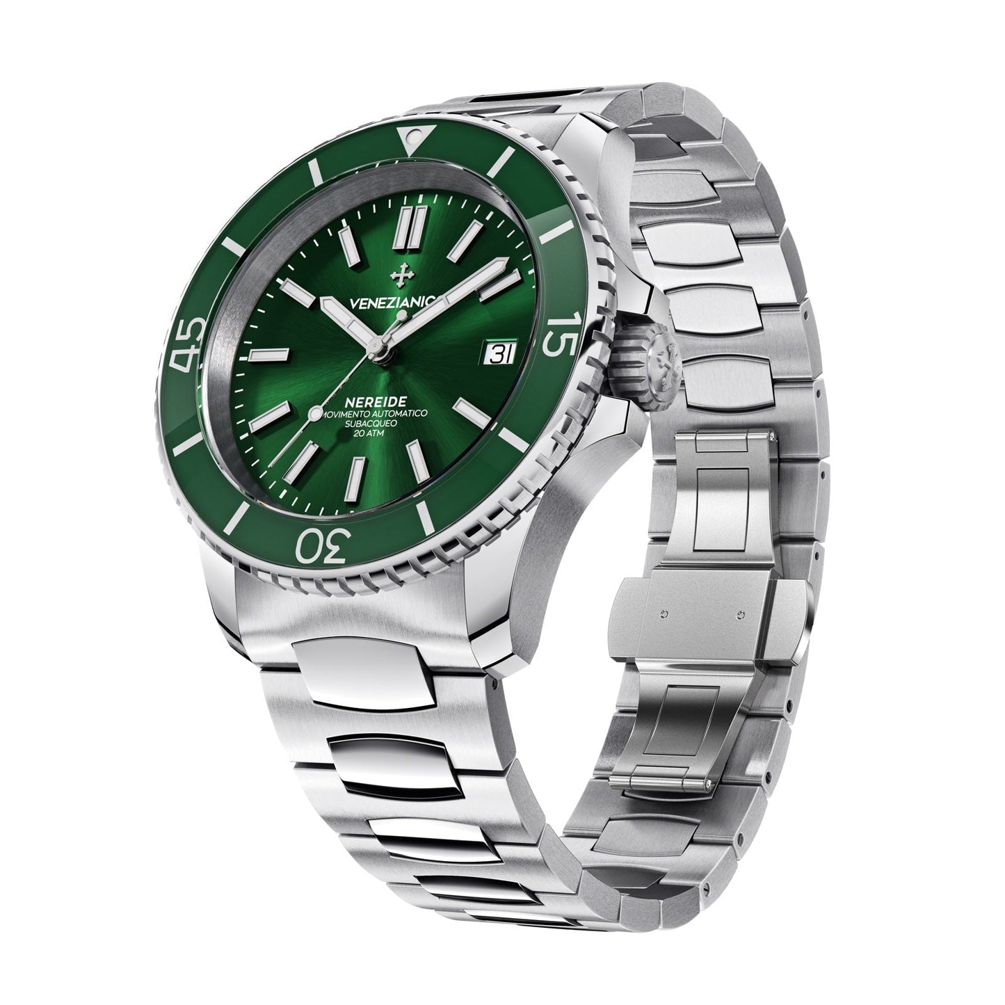 Venezianico Automatic Watch Nereide Canova Bracelet Green 3321501C