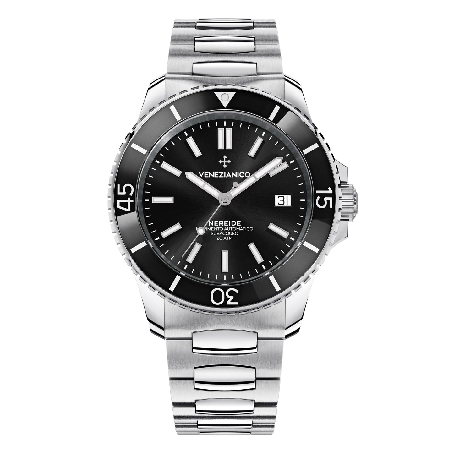 Venezianico Automatic Watch Nereide Canova Bracelet Black 3321504C