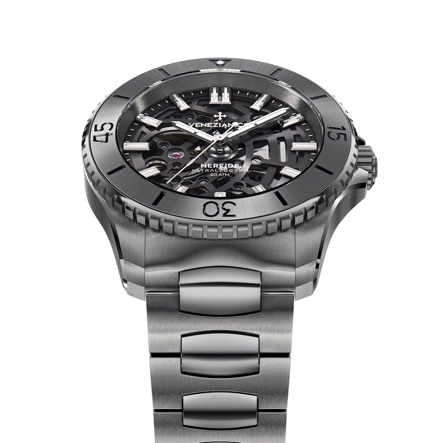 Venezianico Automatic Watch Nereide UltraLeggero Skeleton Gunmetal 3921509C