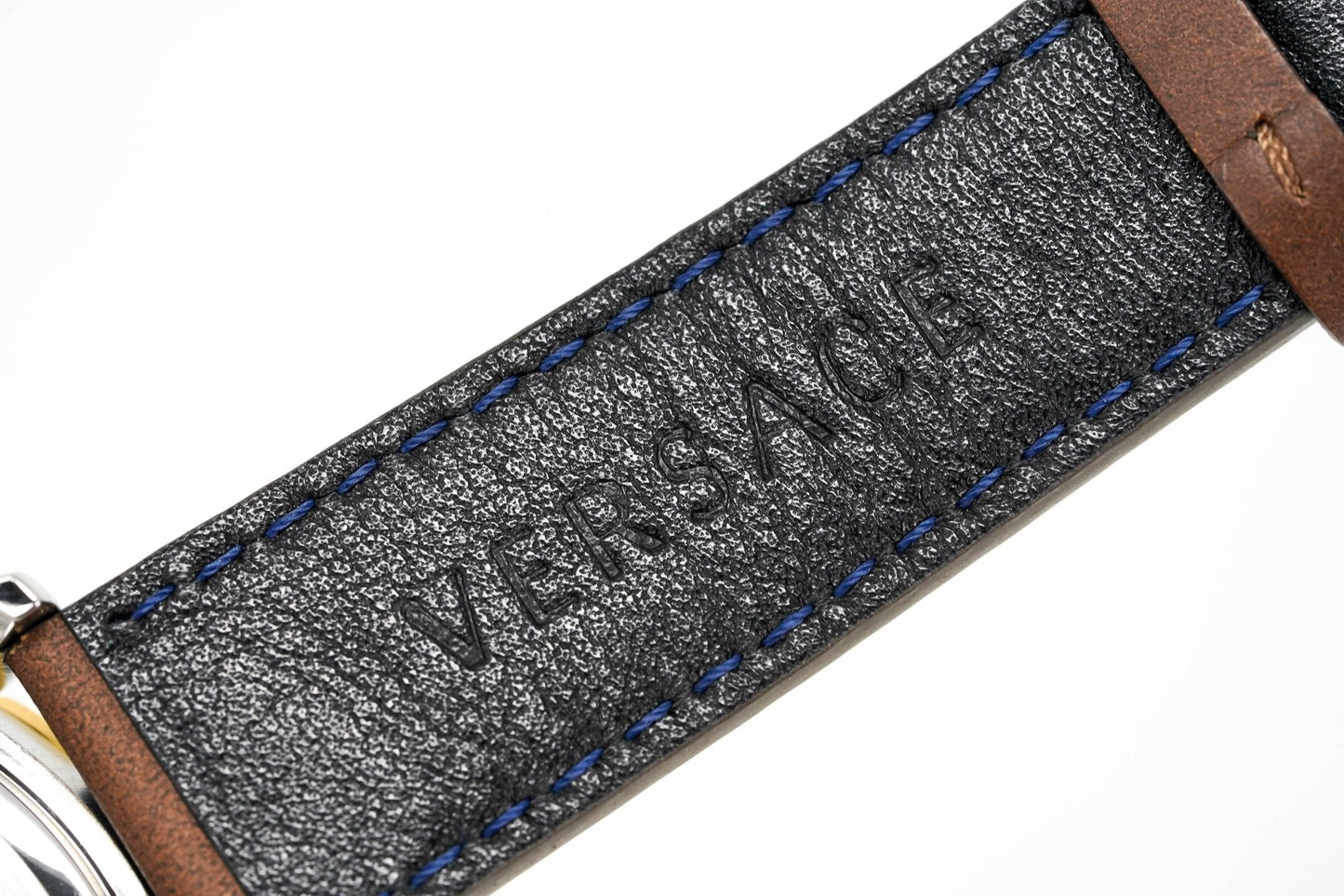 Versace Men's Watch Hellenyium GMT Blue Leather V11080017