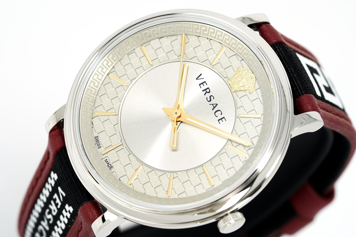 Versace Men's Watch V-Circle Silver Black VE5A01421