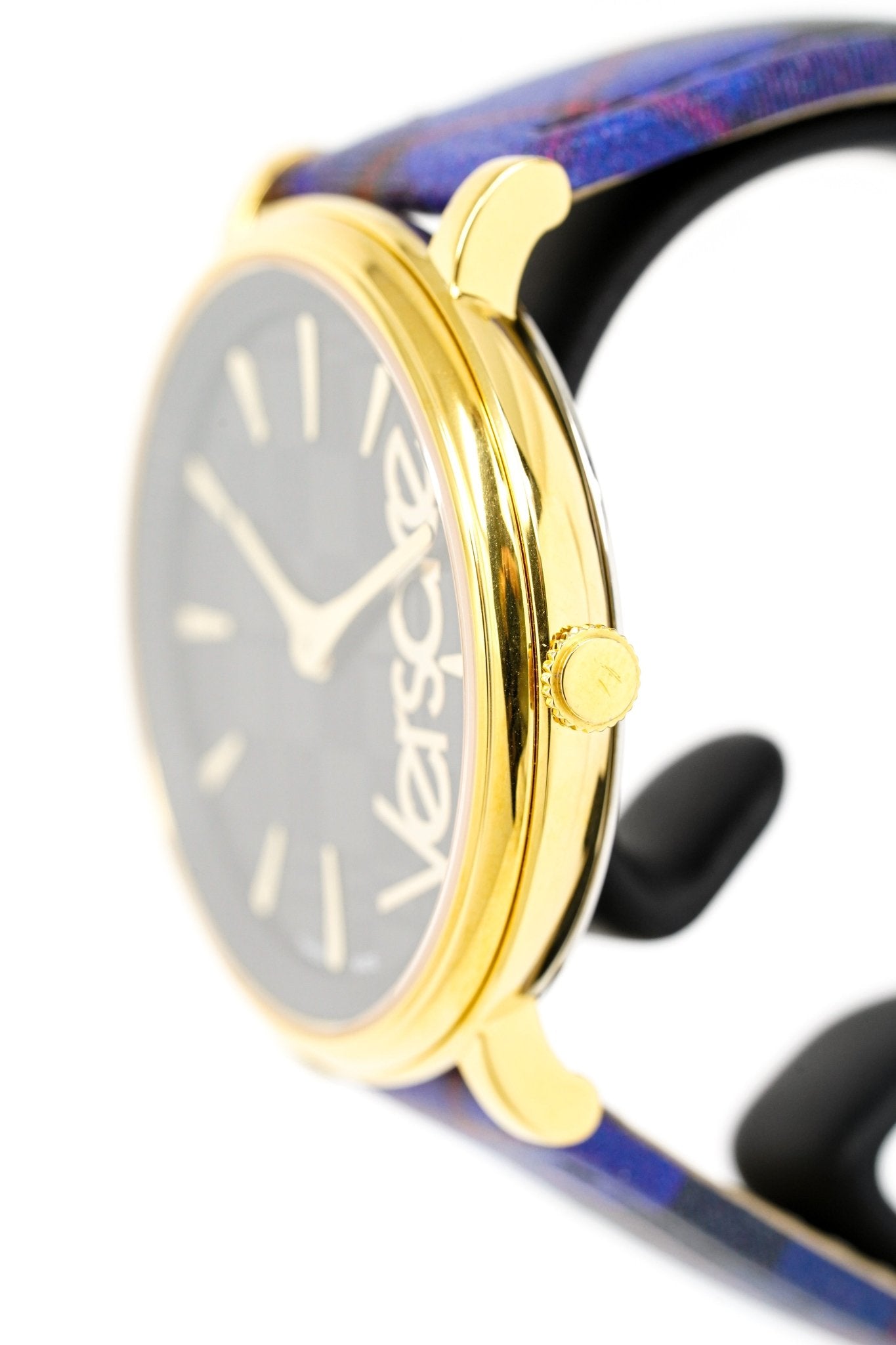 Versace Ladies Watch V-Circle The Clans Edition Blue Gold VE8100218