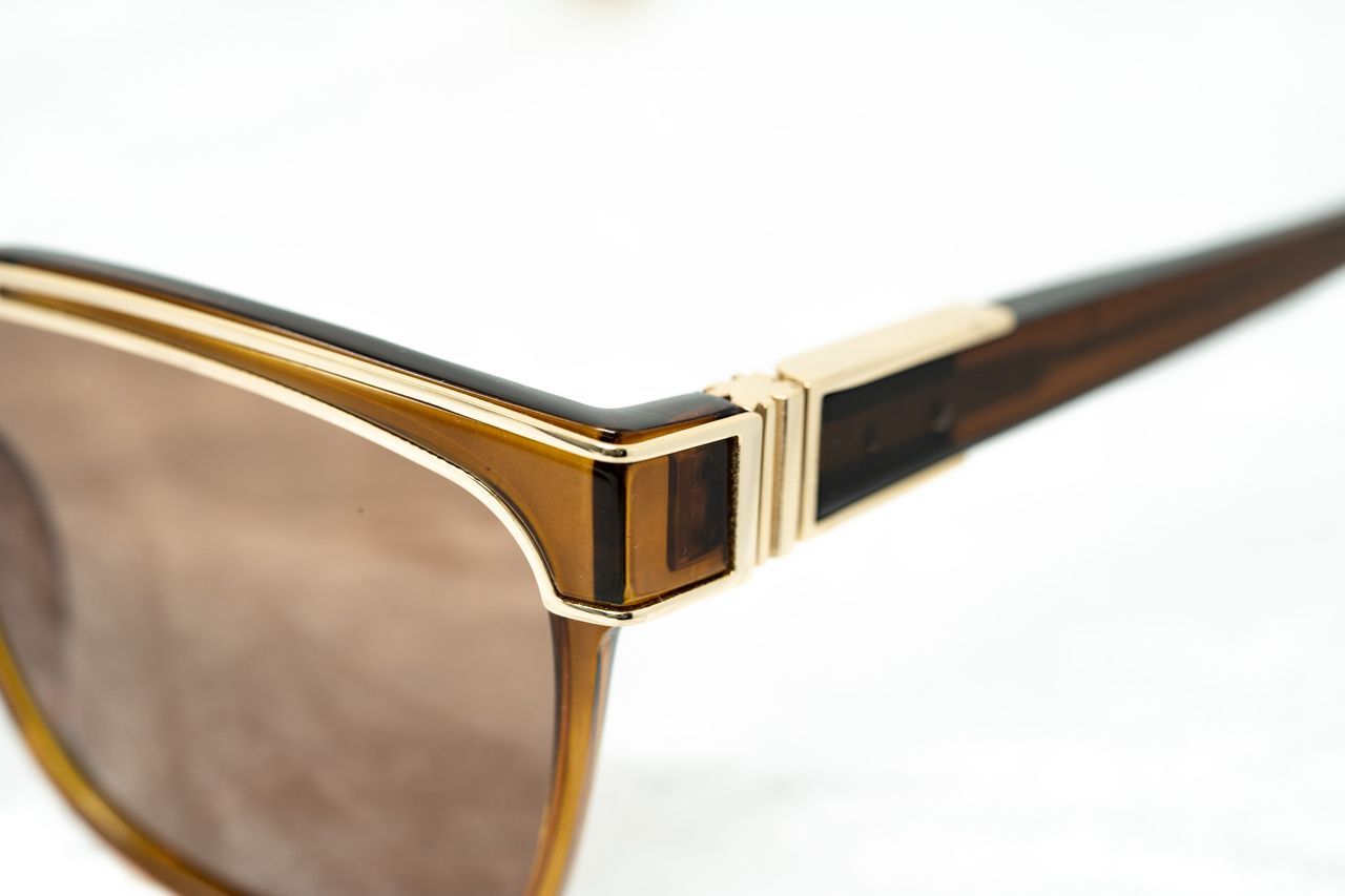 Yohji Yamamoto Sunglasses Rectangular Brown and Bronze
