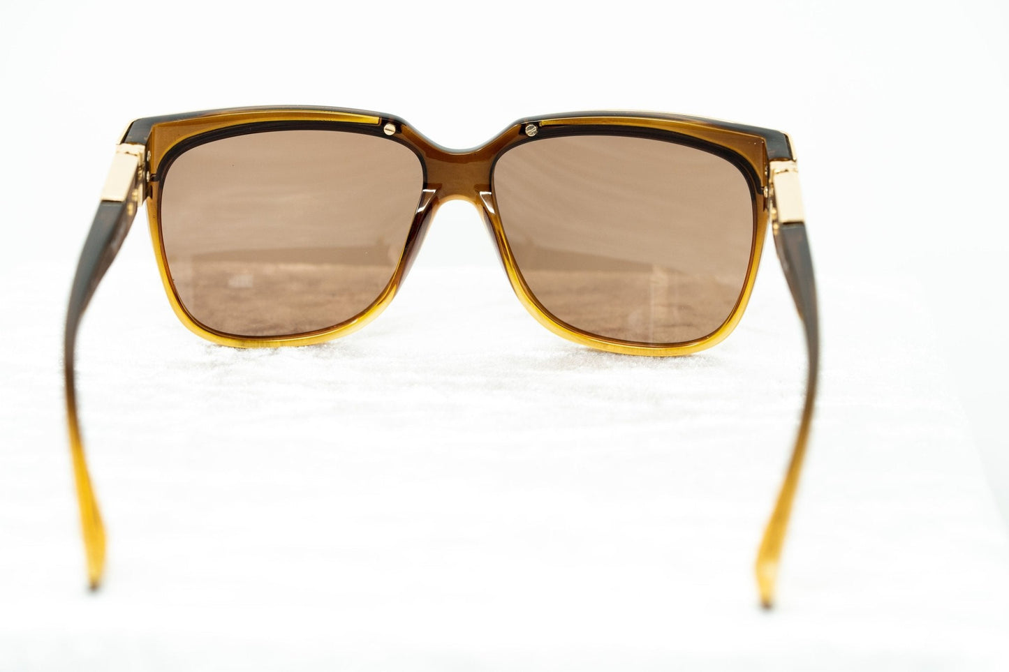Yohji Yamamoto Sunglasses Rectangular Brown and Bronze