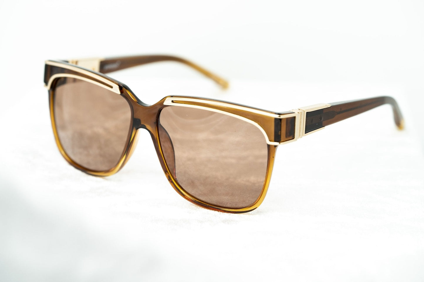 Yohji Yamamoto Sunglasses Rectangular Brown and Bronze