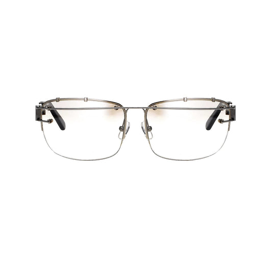 Yohji Yamamoto Sunglasses Rectangular Silver and Brown