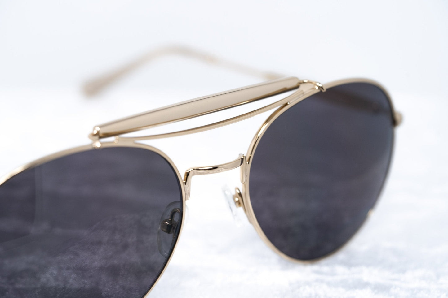 Yohji Yamamoto Sunglasses Round Gold and Grey YY12RIDERC2SUN